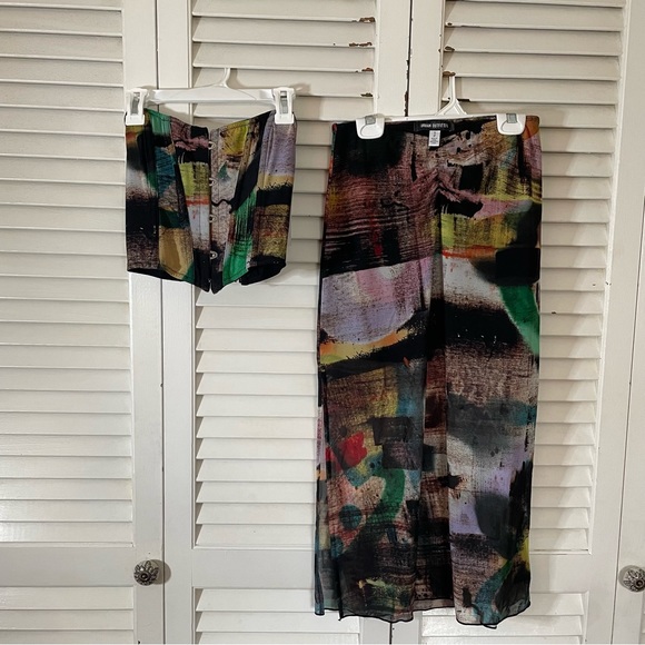 UO Devona Corset Top & Midi Skirt Set - Picture 2 of 4